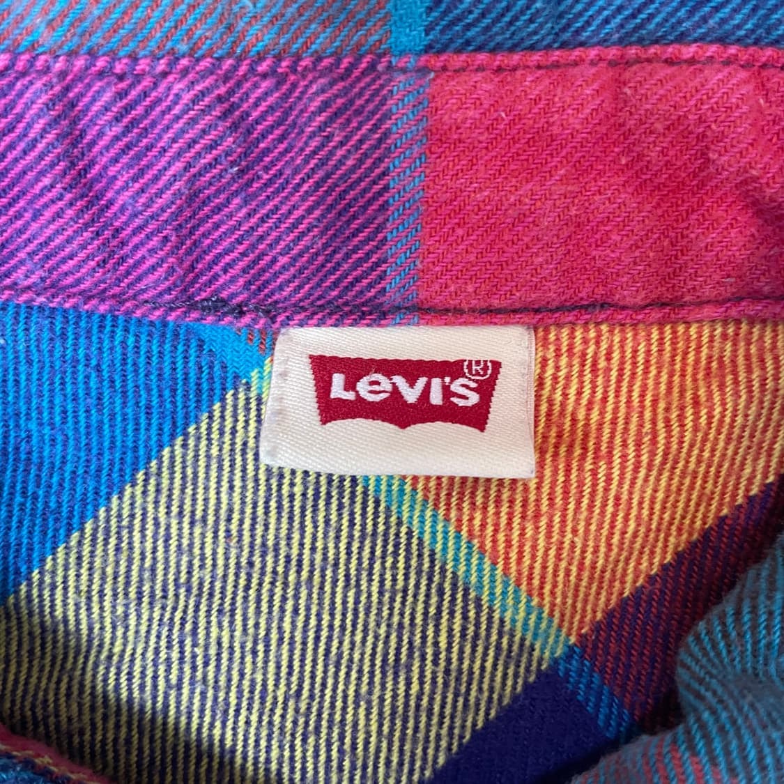 리바이스 멀티컬러 체크 투포켓 긴팔 셔츠 165 상품이미지4