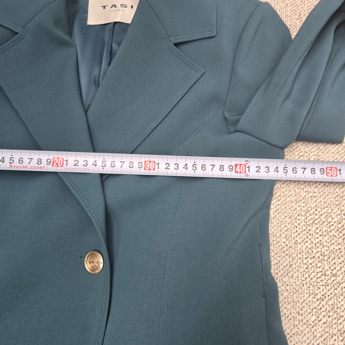 0827 타시뉴욕 벨트 롱 트렌치 코트 청록색 상품이미지7