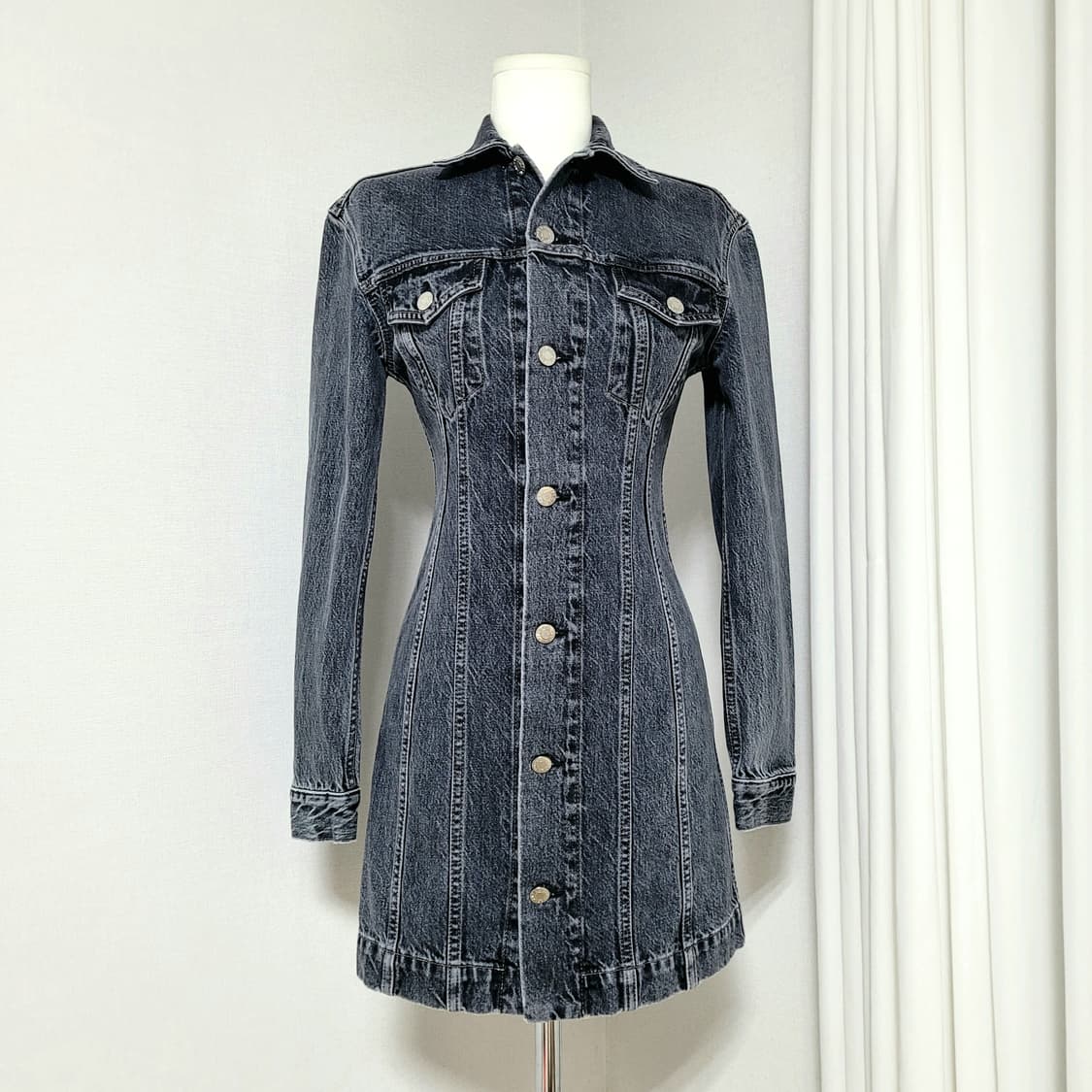 헬무트랭 데님 원피스 (44~날씬55) 1회착/상태초특급 상품이미지1