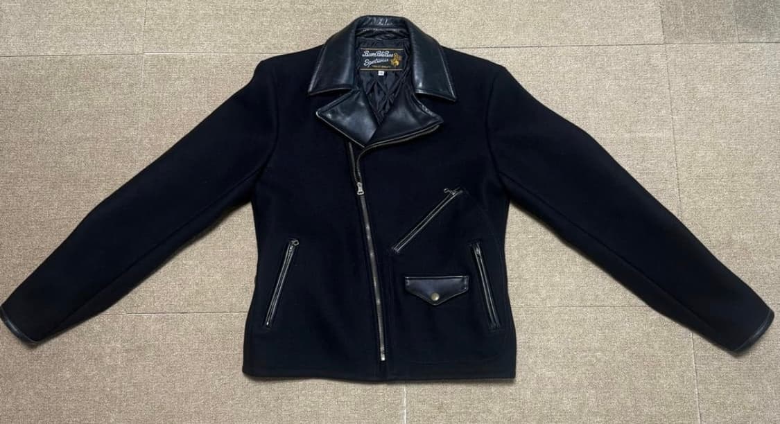 빈티지 페로우즈 레더카라 울 레더자켓(범블비 스포츠웨어) 상품이미지2