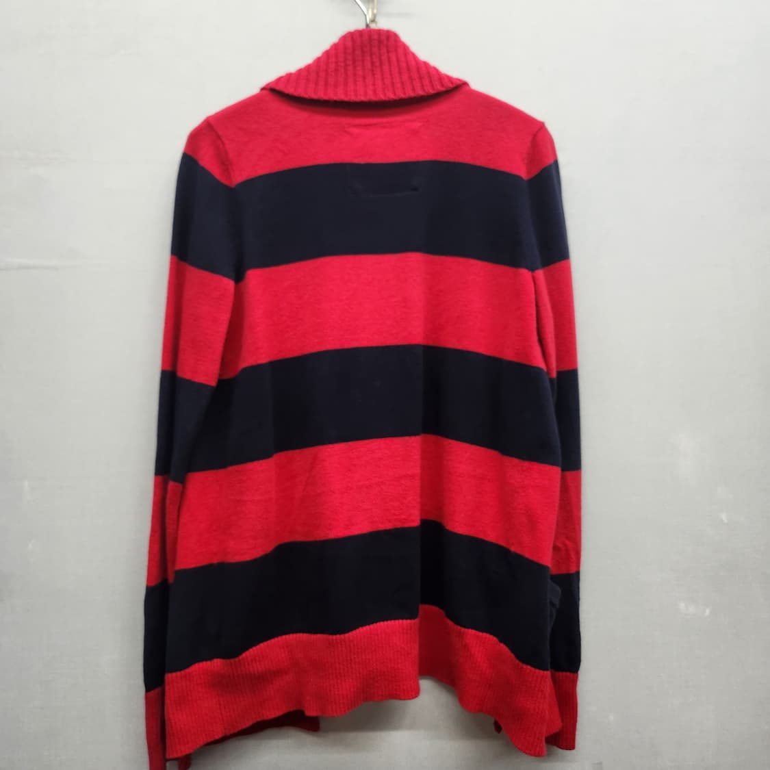 아베크롬비 스트라이프 숄카라 로고 오픈 가디건 M 상품이미지3