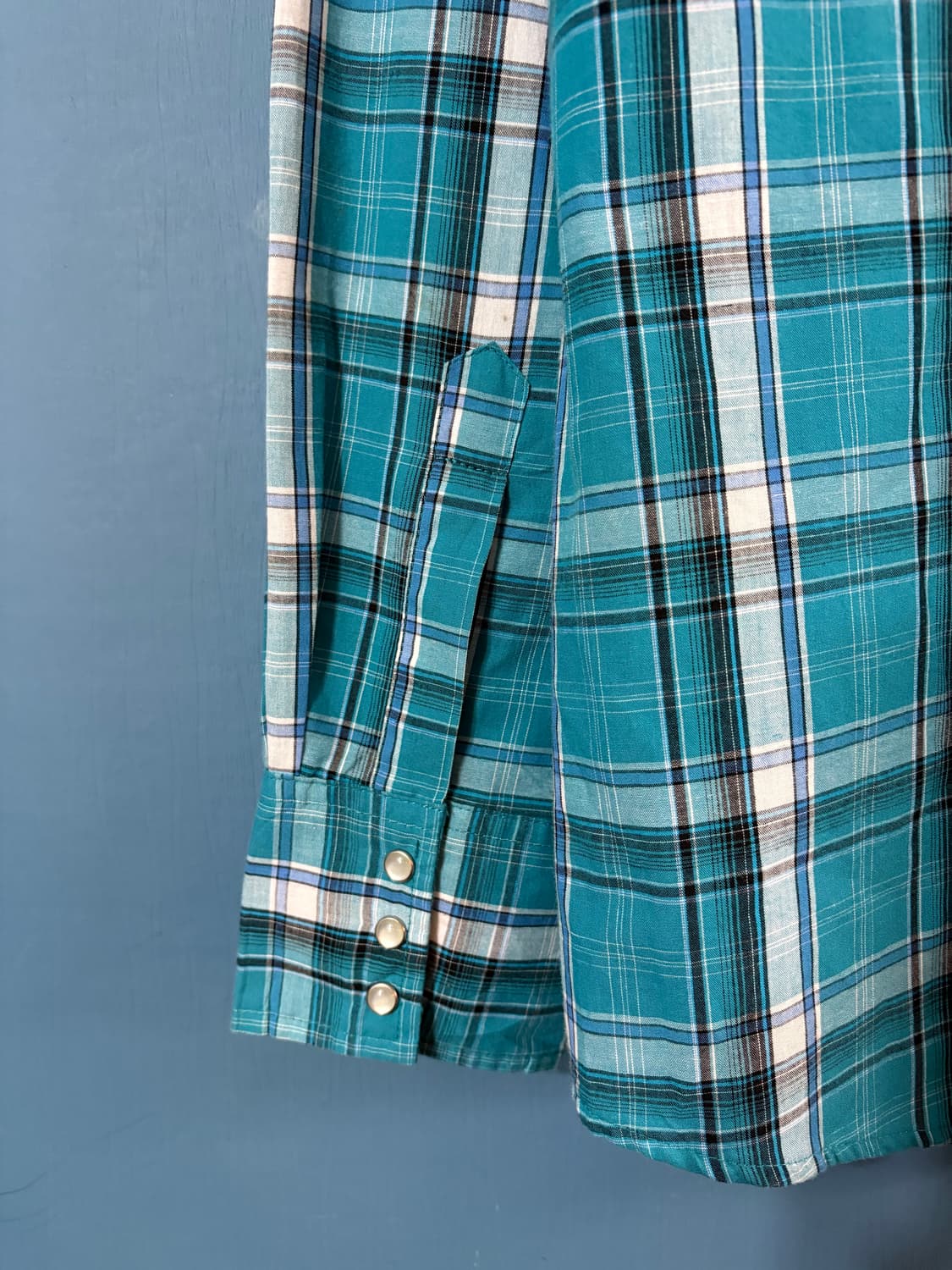 00's  Wrangler check Western Shirt. 상품이미지7