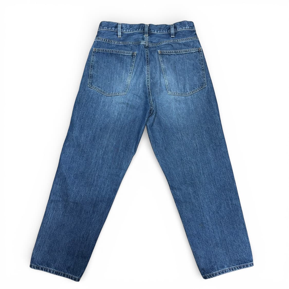 30 유니클로 중청 워싱 테이퍼드 데님팬츠 상품이미지2