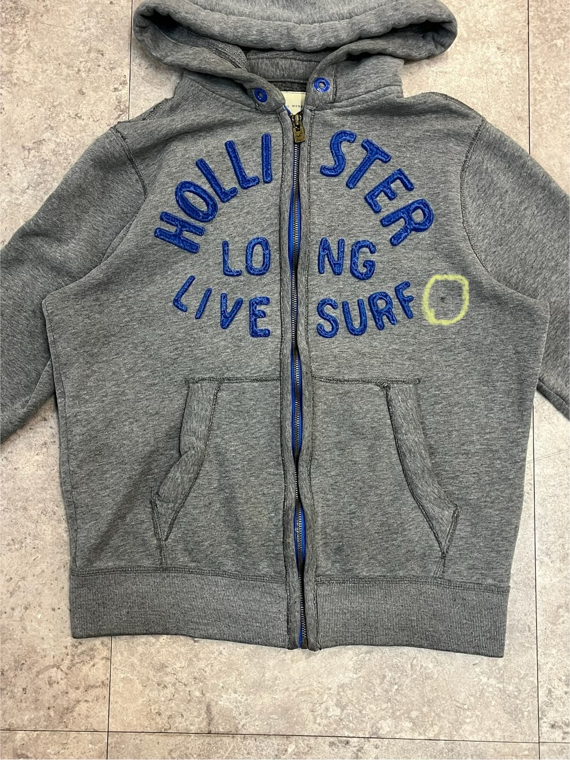 홀리스터 후드집업 그레이 M #csz2489 상품이미지5