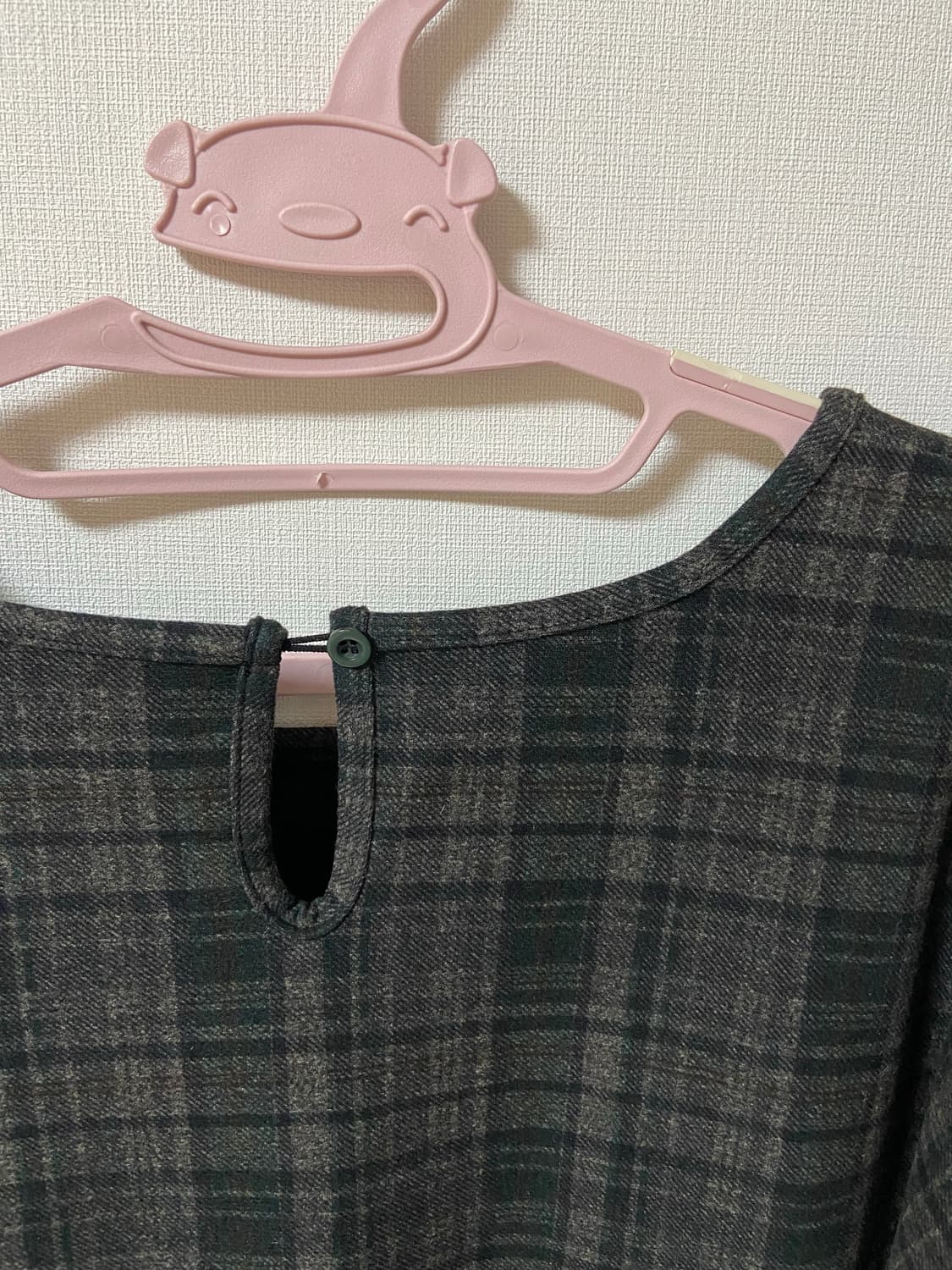 일본 빈티지 사와코 모리걸 하구미 체크 원피스 상품이미지5