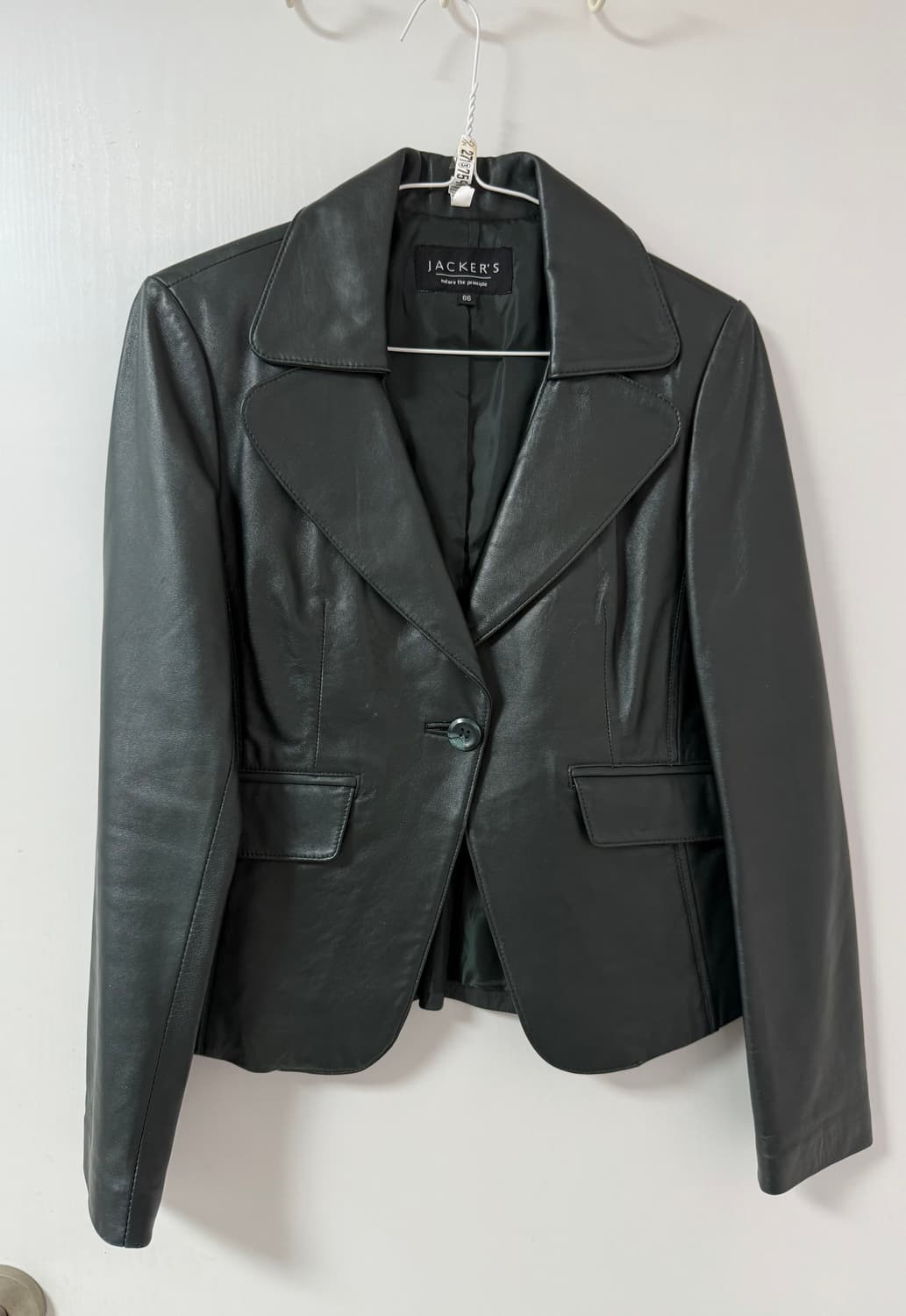 빈티지 양가죽 그린색상 블레이저 상품이미지1