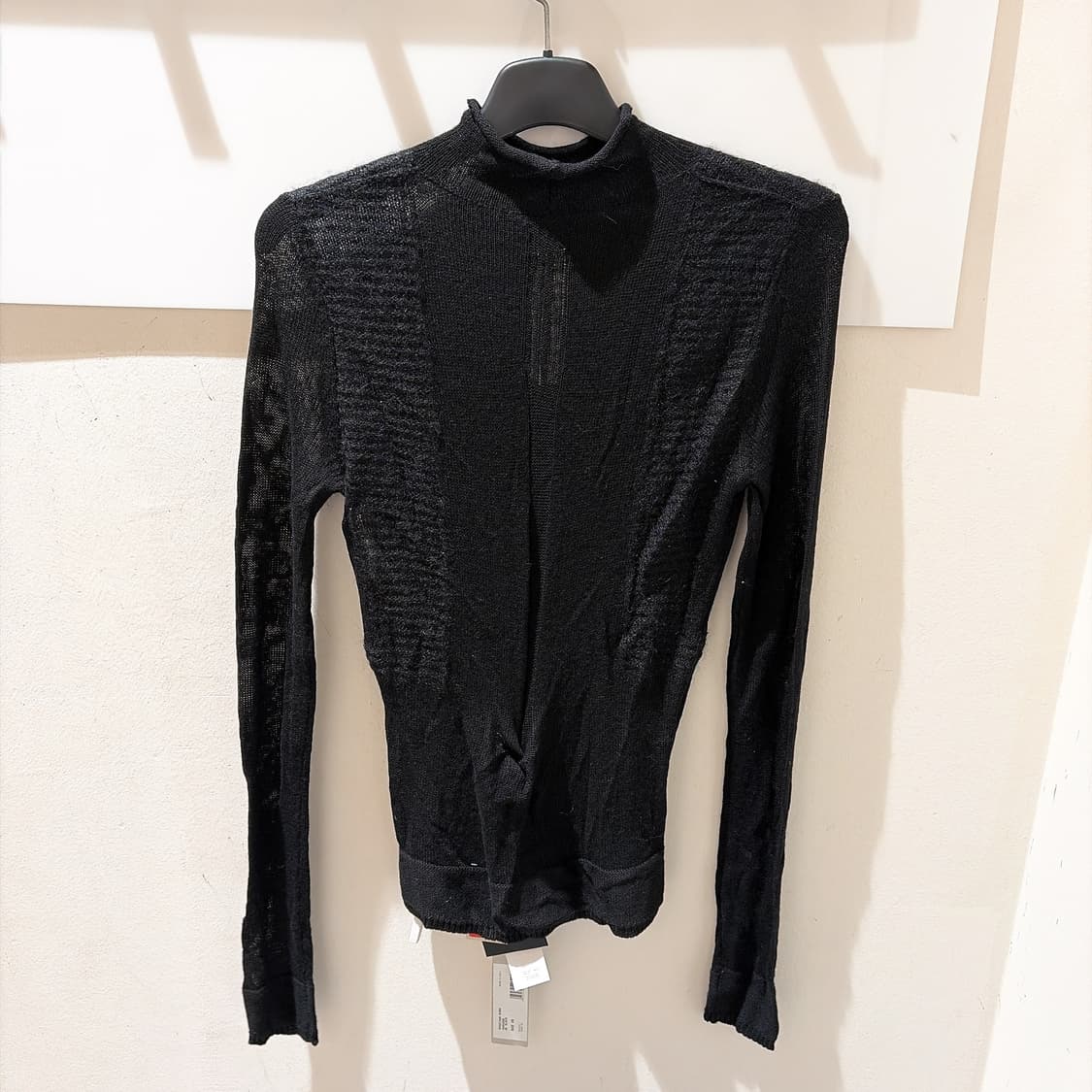 (정품/새상품) 릭 오웬스 여성 블랙 HARNES 울 니트 상품이미지3