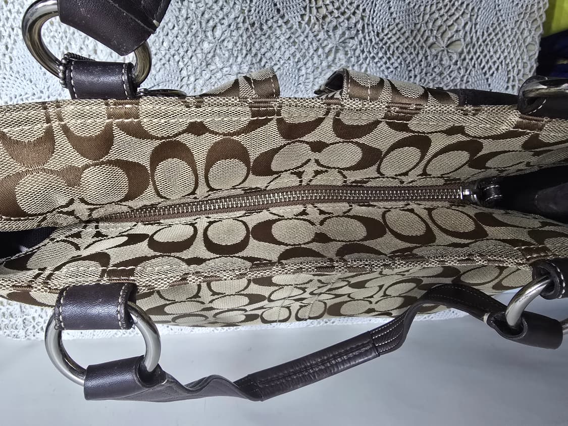 코치 자가드. 스웨이드 숄더백(보부상백) 상품이미지6