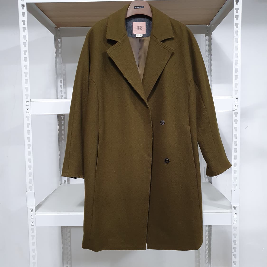 (90) JUCY JUDY 카키 더블 울 코트 상품이미지1