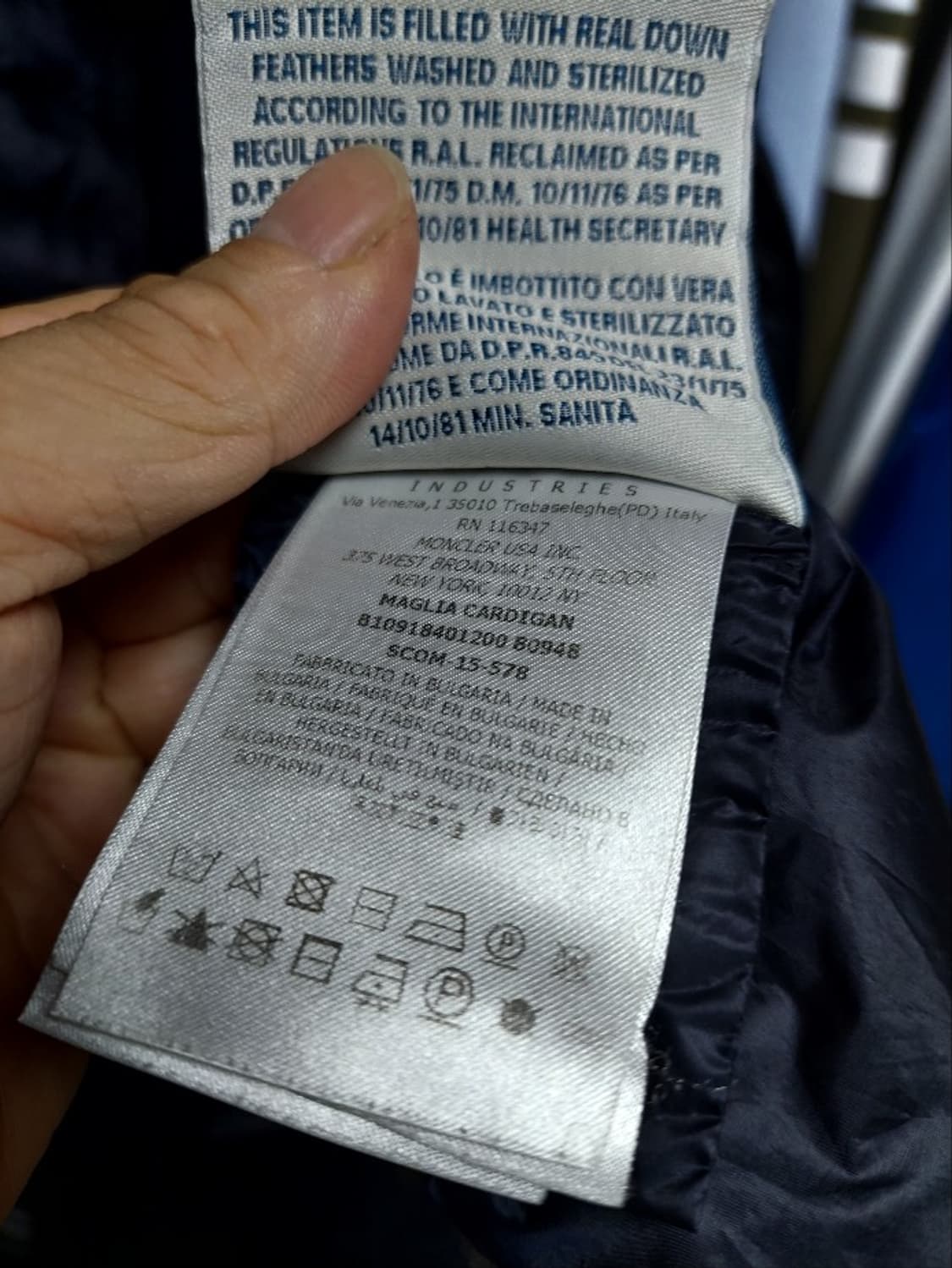 몽클레어 네이비 니트 패딩 점퍼 상품이미지9