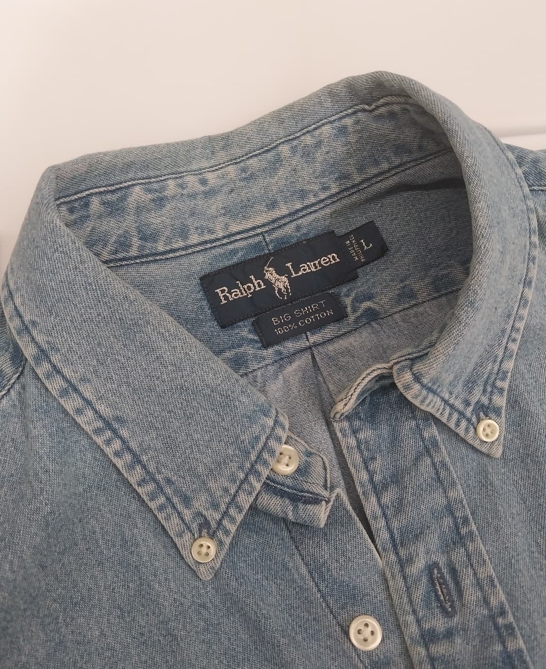 폴로 랄프로렌 블레이크 데님 빅셔츠 L 상품이미지4