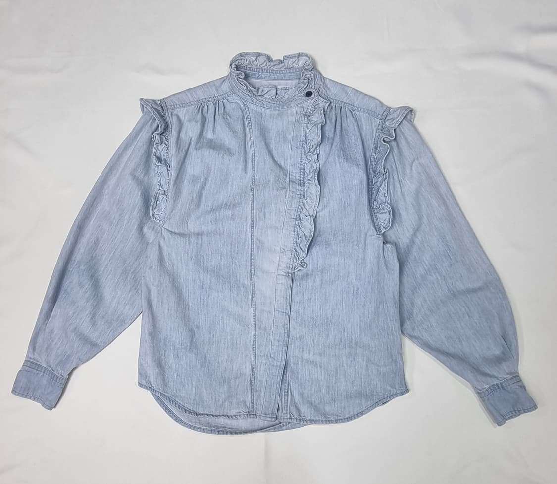 이자벨마랑 데님 프릴 셔츠 S _ 여성, 실측 확인 상품이미지2