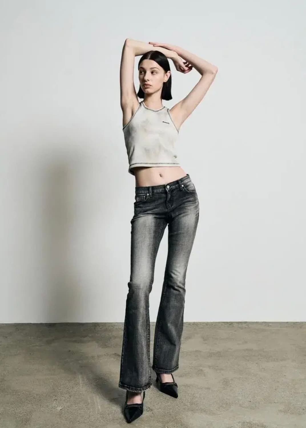 보헤미안서울 부츠컷 데님 그레이 M 상품이미지1