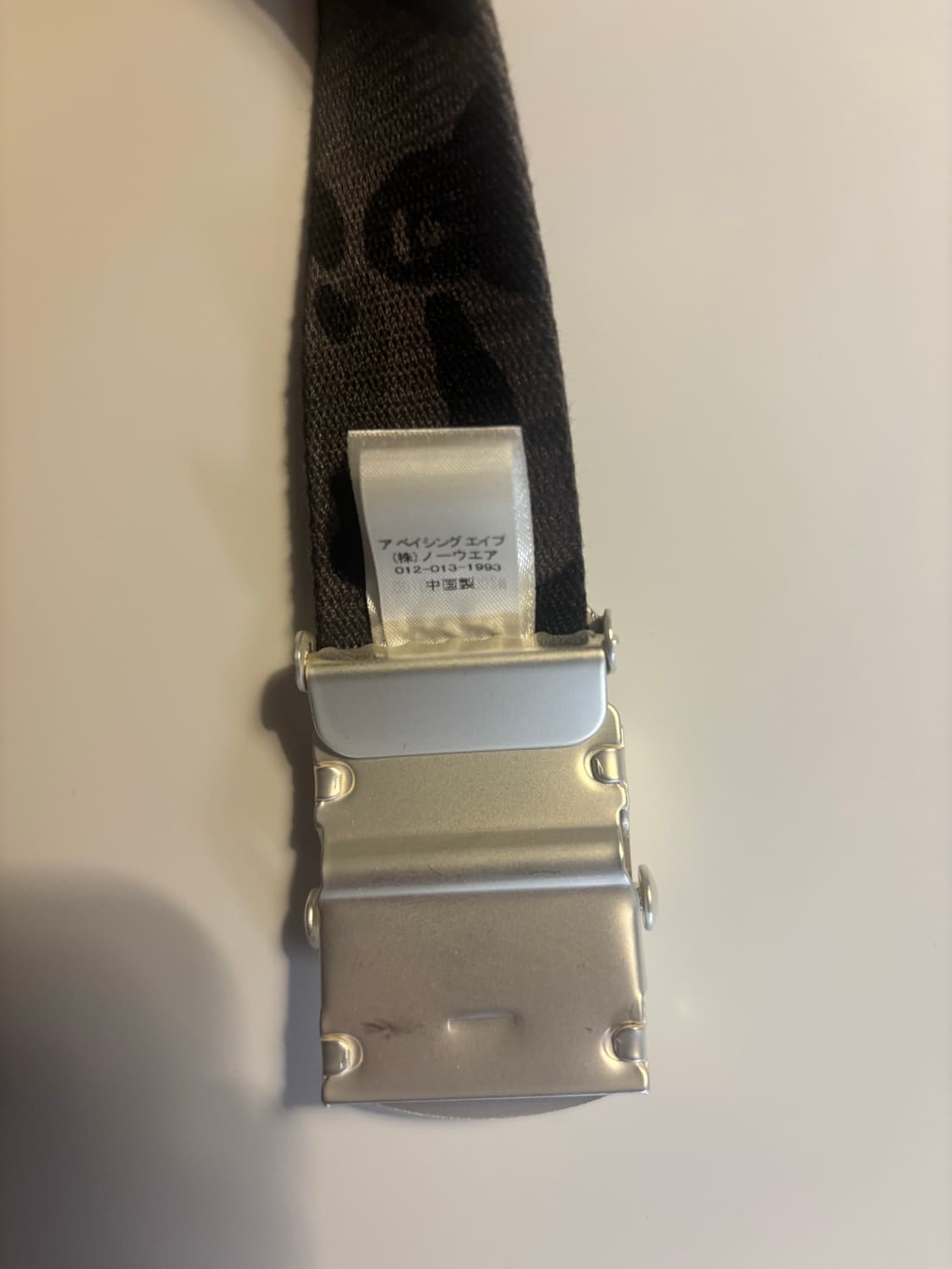 (국내미발매, 새상품) 베이프 25fw 컬러 카모 벨트 블랙 상품이미지4