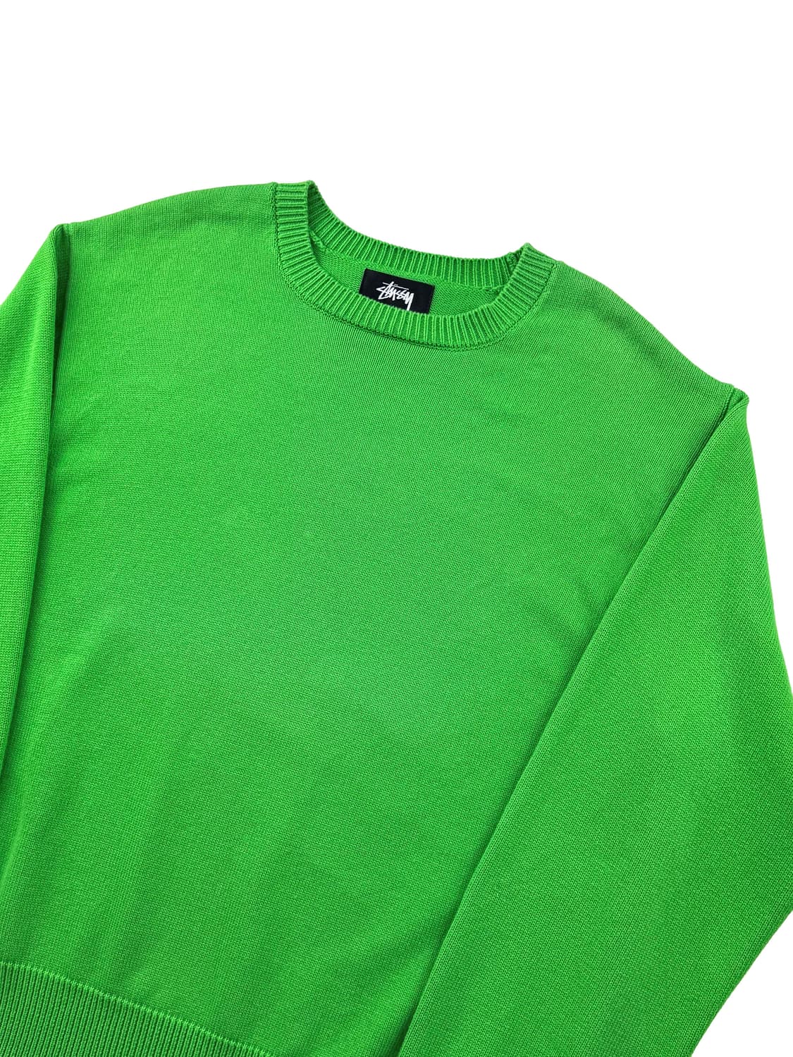 스투시 벤트 크라운 스웨터 라임 상품이미지4