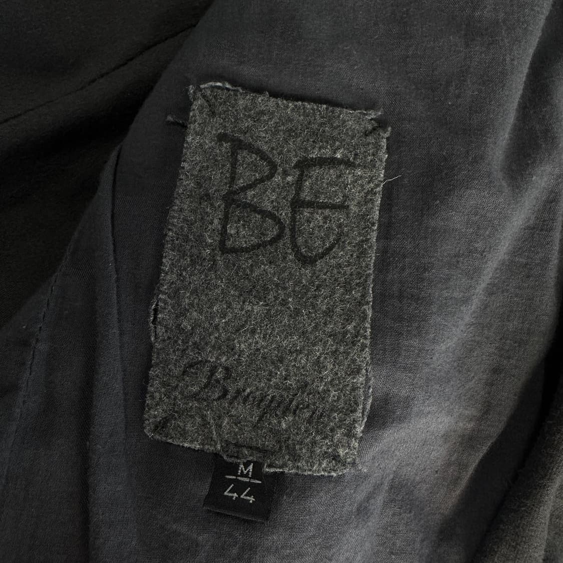 이태리 BROGDEN 텍스처블록 레더 블록 후드 롱 자켓 상품이미지2