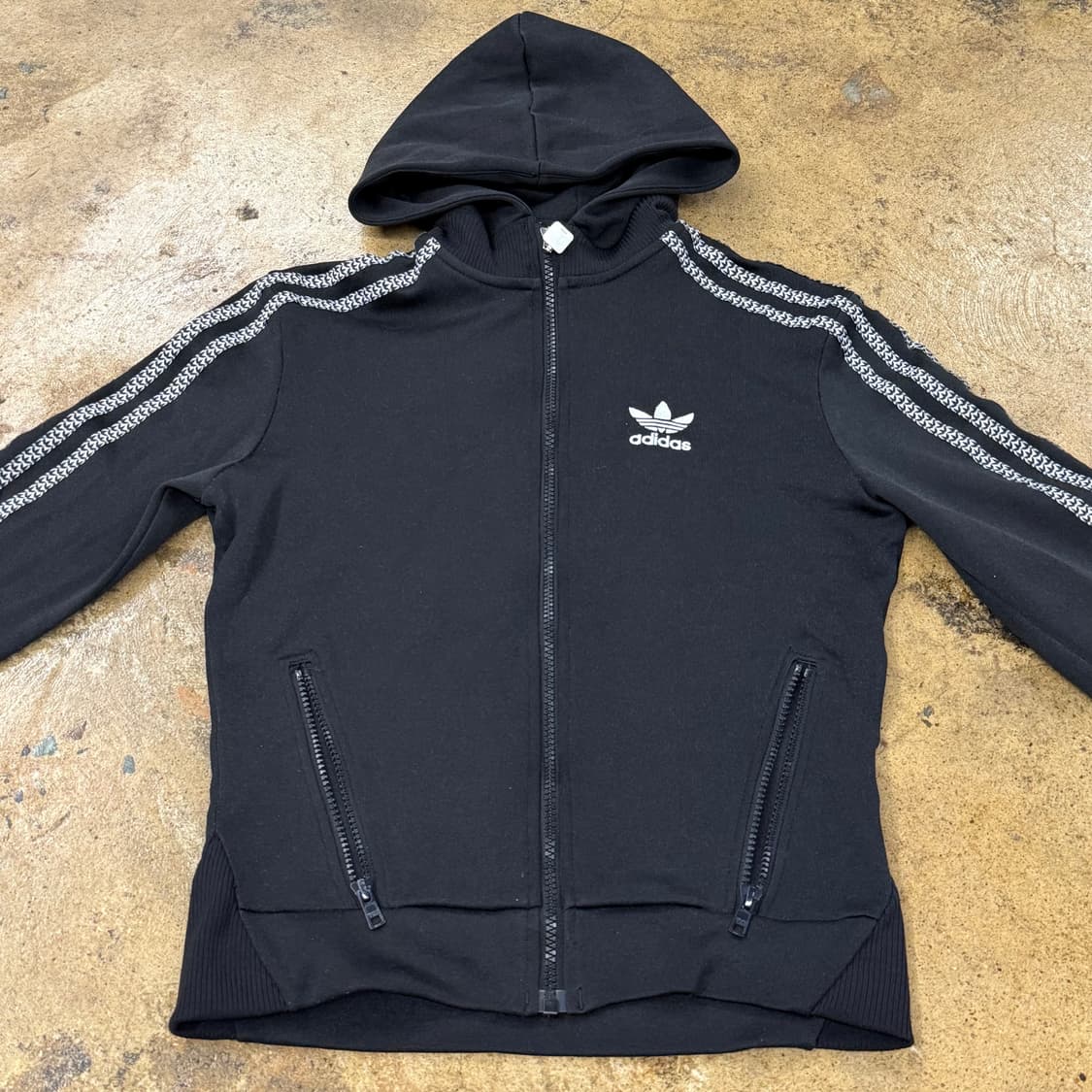 아디다스 블랙 쿠키 후플 플락 후드집업 져지 85 상품이미지3