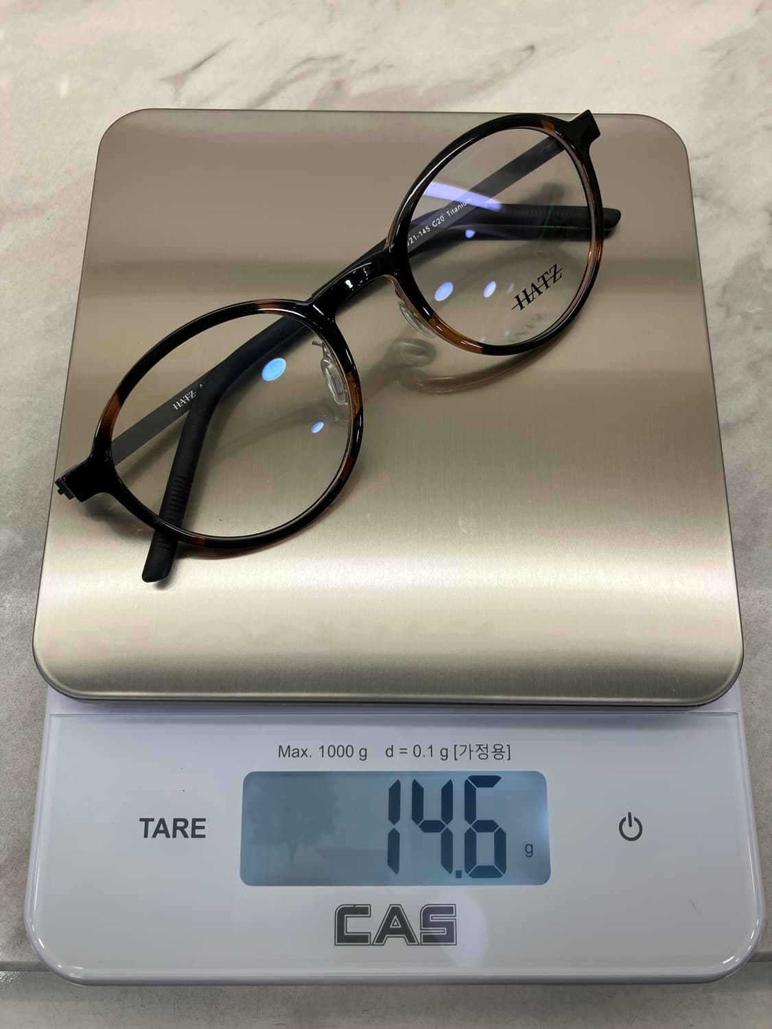 B30 하츠 Hatz 레오파드블랙 라운드 뿔테 안경(15g) 상품이미지9