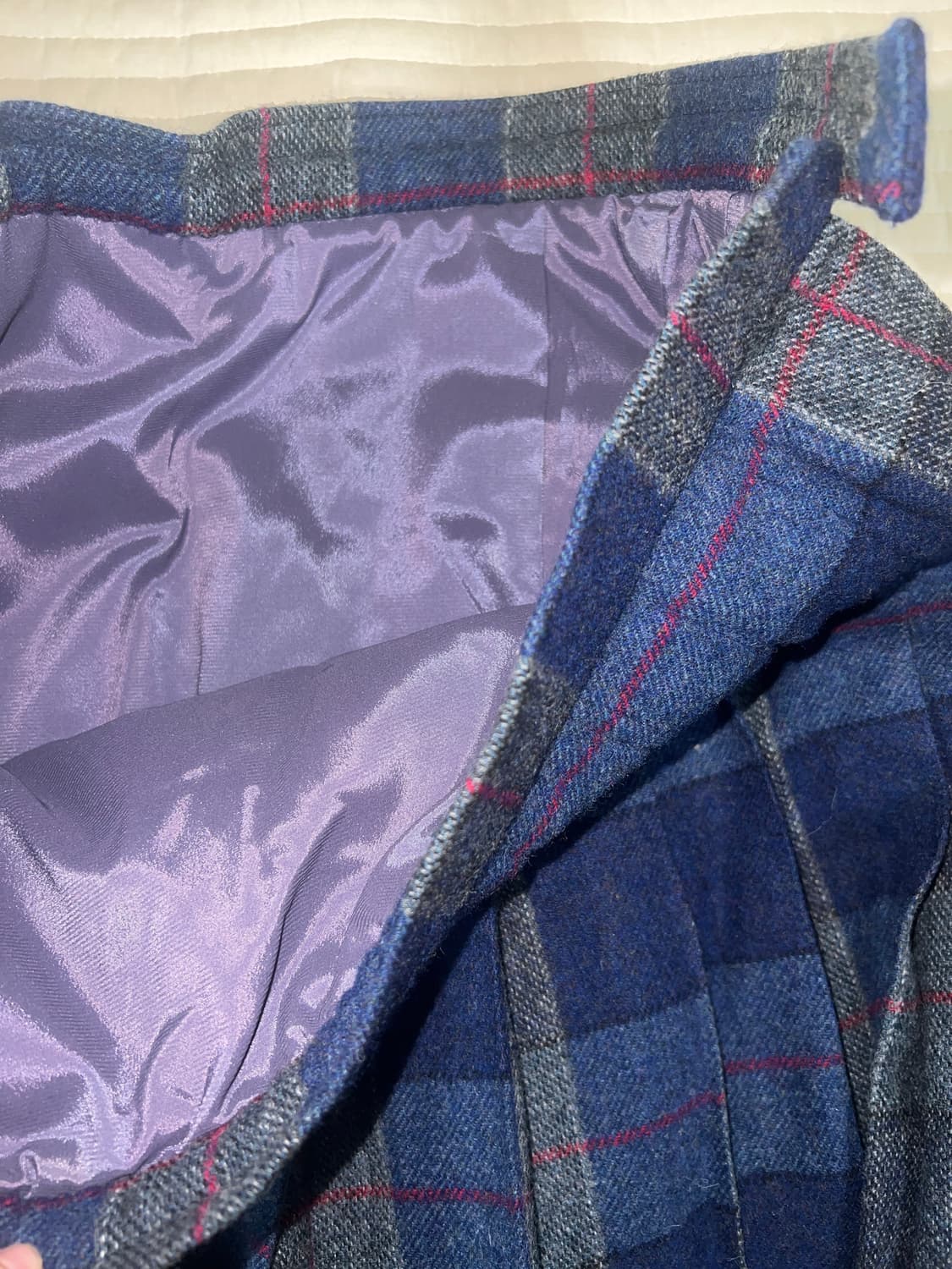 wool check skirt 울 모직 체크 스커트 일봉 상품이미지2