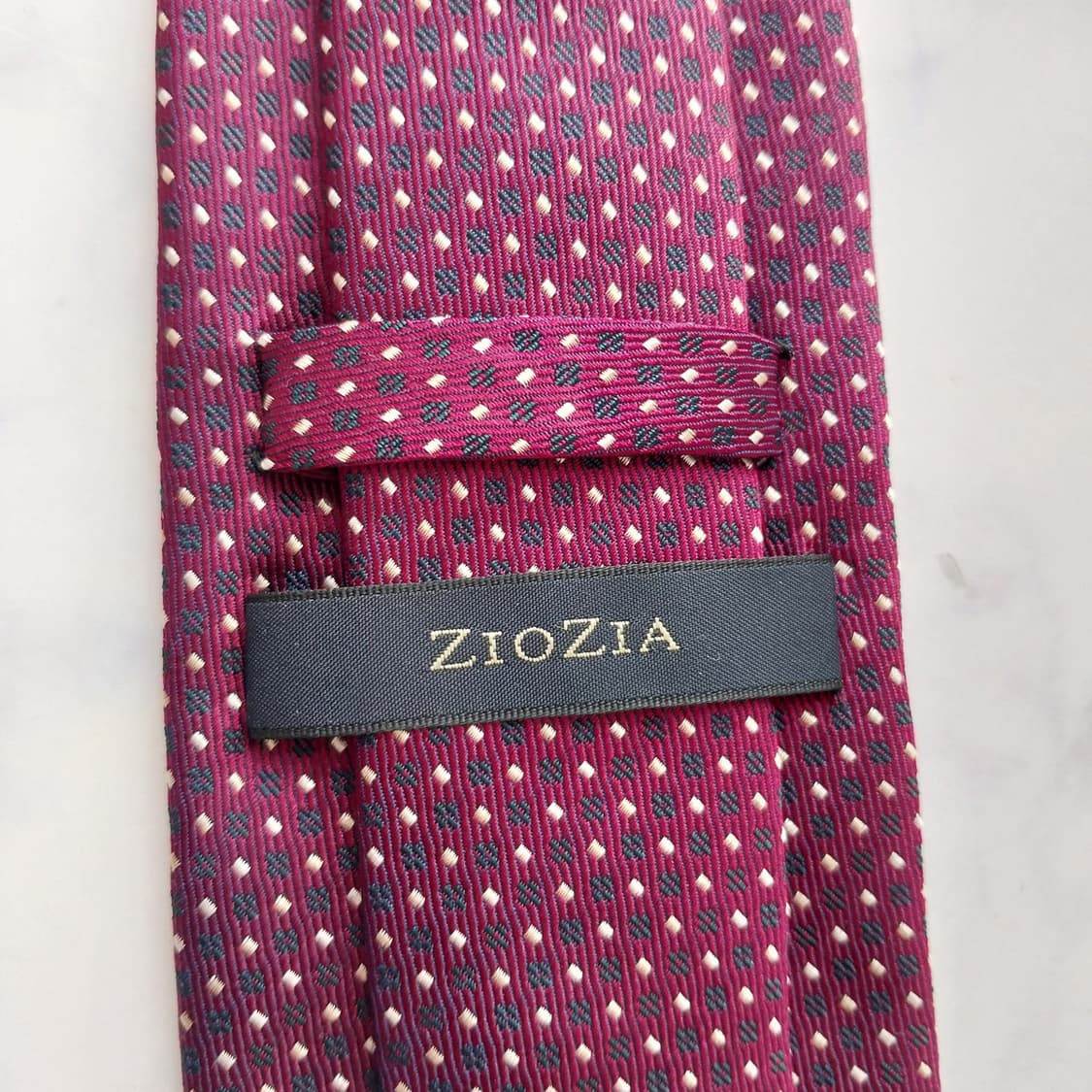 지오지아 실크 와인 도트 패턴 넥타이 8cm A+등급 K2286 상품이미지9