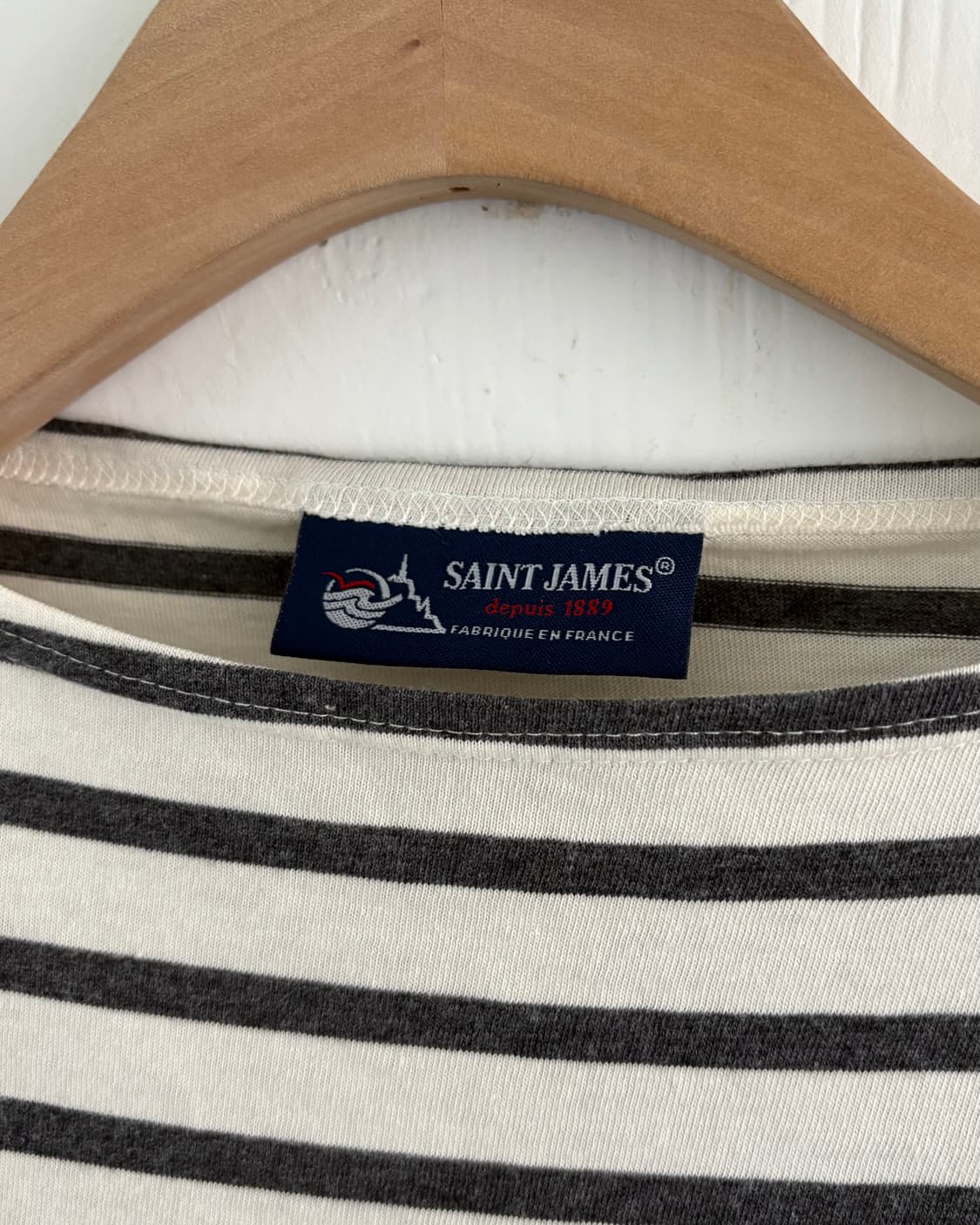 Saint James 세인트제임스 차콜 단가라 코튼 티셔츠 상품이미지7