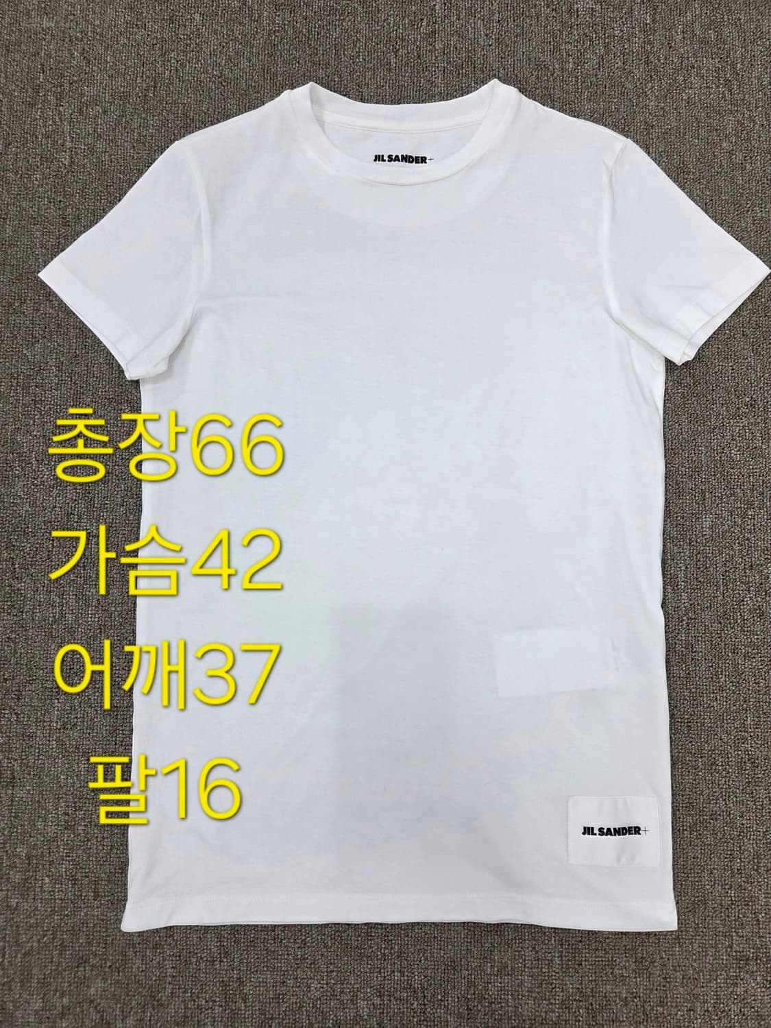 S 질샌더 JIL SANDER 여성 오가닉 로고 반팔 화이트 상품이미지2