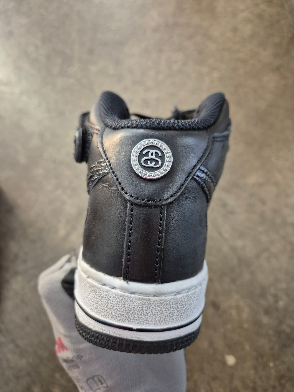 나이키 에어포스1 미드 스투시 블랙 상품이미지6