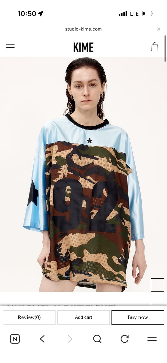 KIME CAMO FOOTBALL T-SHIRTS (BLUE) 상품이미지3