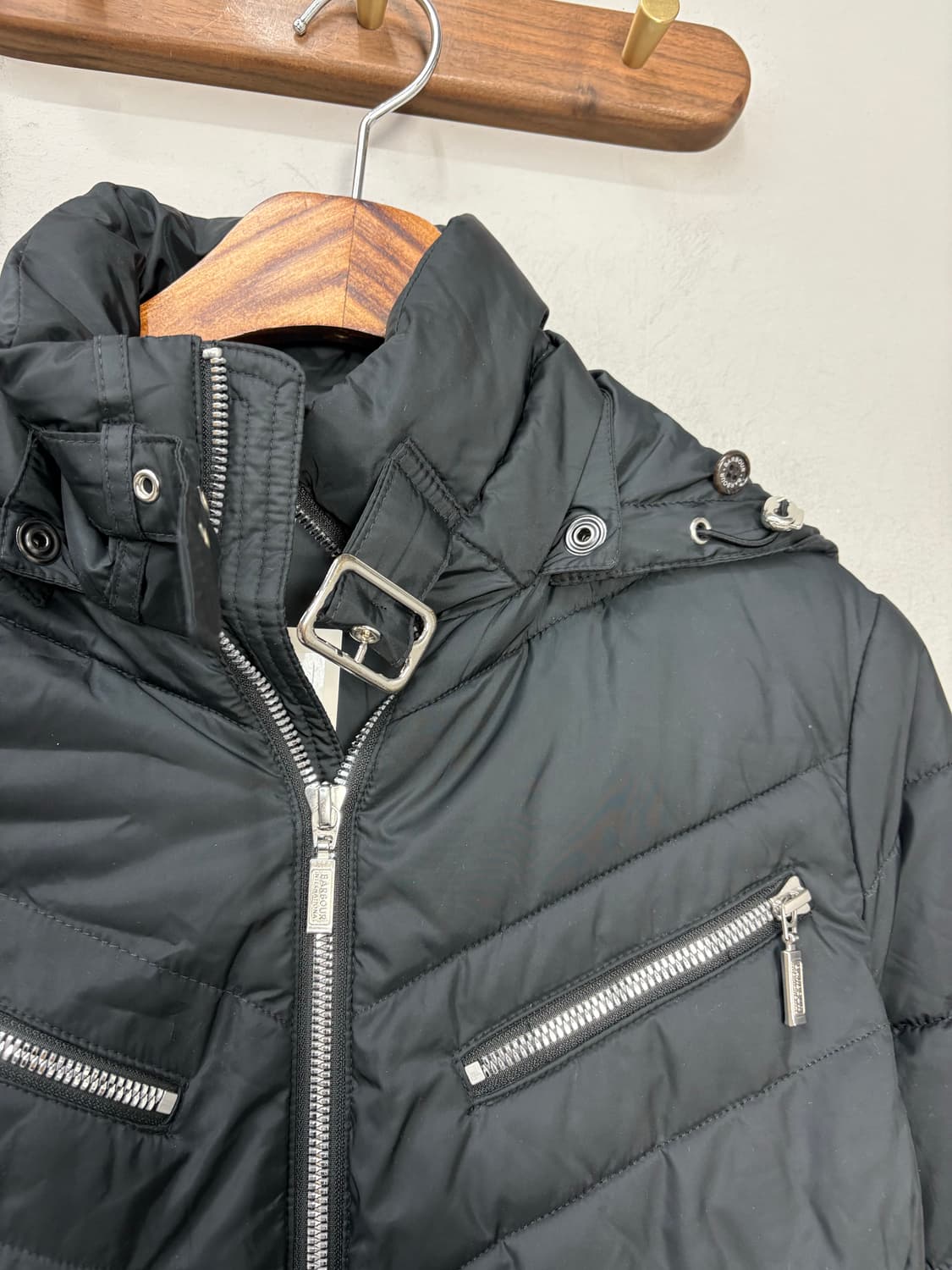 바버 퀄팅 벨트 롱패딩 A3000 상품이미지4