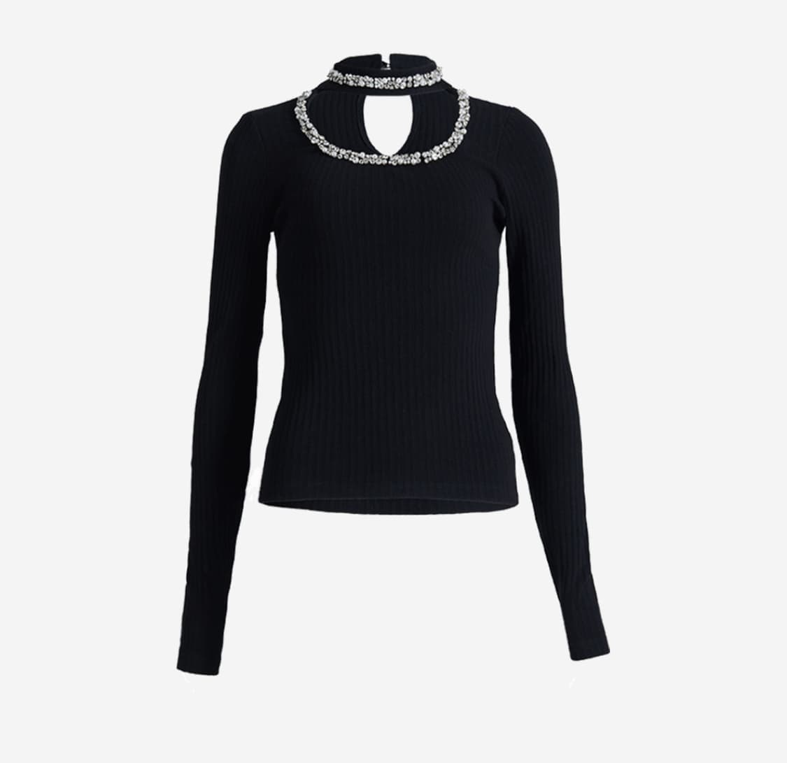 베이비메탈클럽 쥬얼 초커 티 블랙(black) 오네 히메 블링 큐빅 갸루 상품이미지1