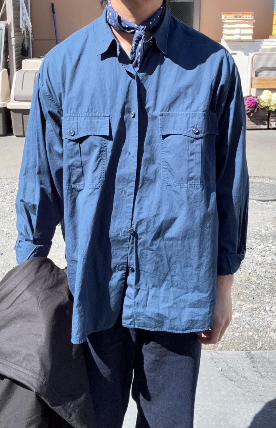 Porter classic 롤업 셔츠 네이비 상품이미지10