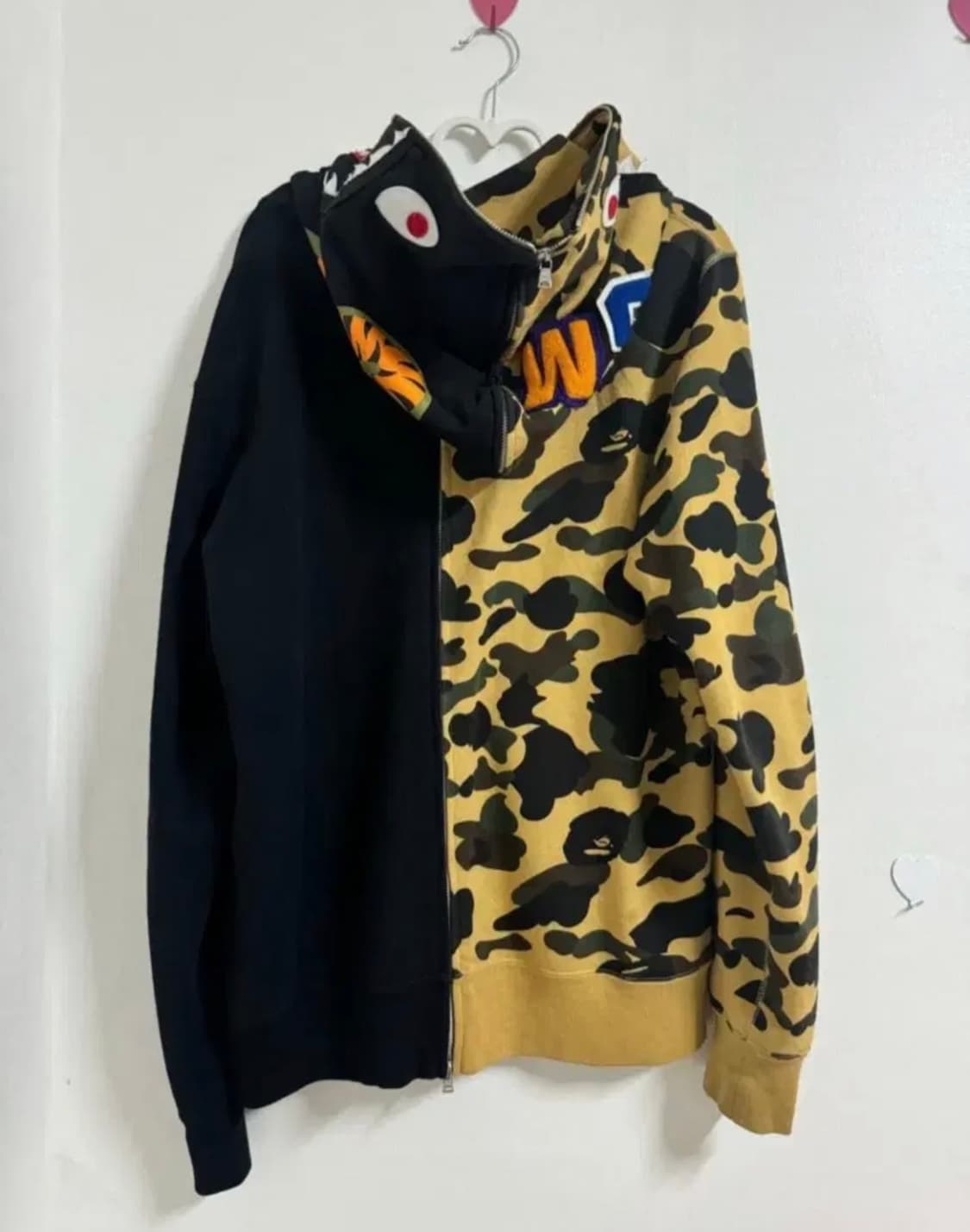 베이프 아수라 셰퍼레이트 황계/블랙 퍼스트 카모 샤크 후드집업 (정품) 상품이미지1