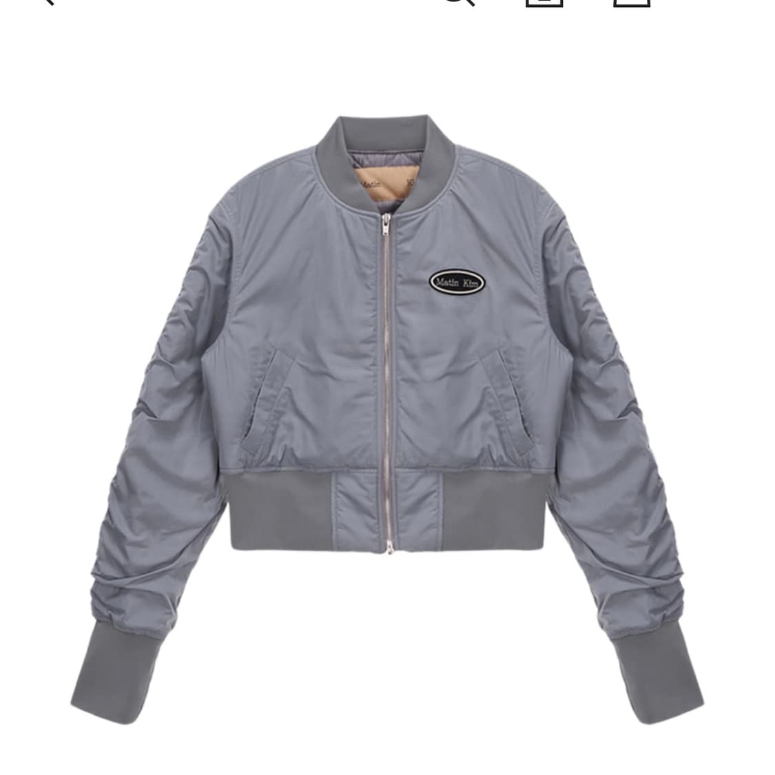 마뗑킴 ma-1 스티치 자켓 그레이 상품이미지1