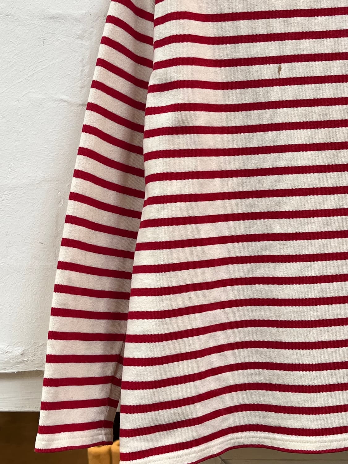 Saint James 레드 스트라이프 긴팔티 S 상품이미지5