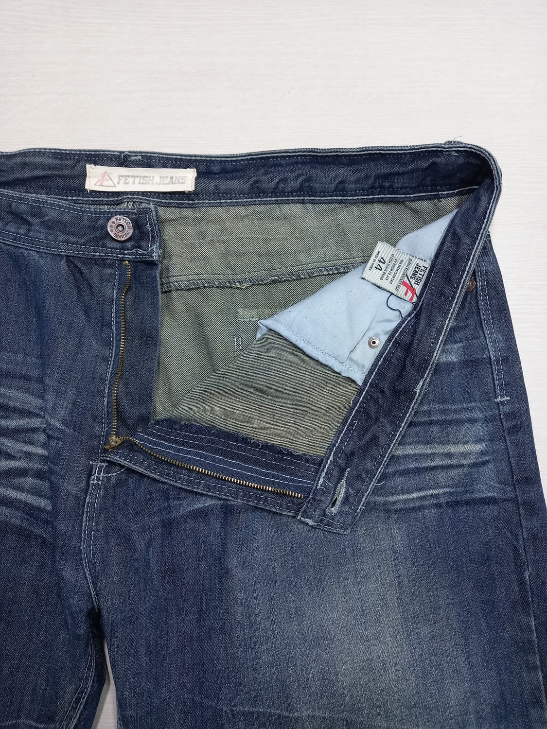 44 FETISH JEANS 워싱 일자진 진청 44-01 상품이미지7