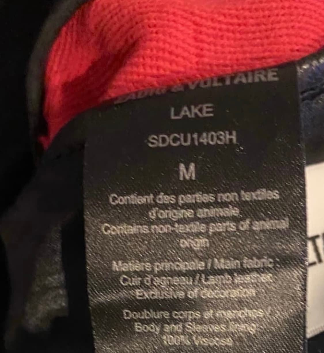 자딕앤볼테르 레더자켓 M 상품이미지4