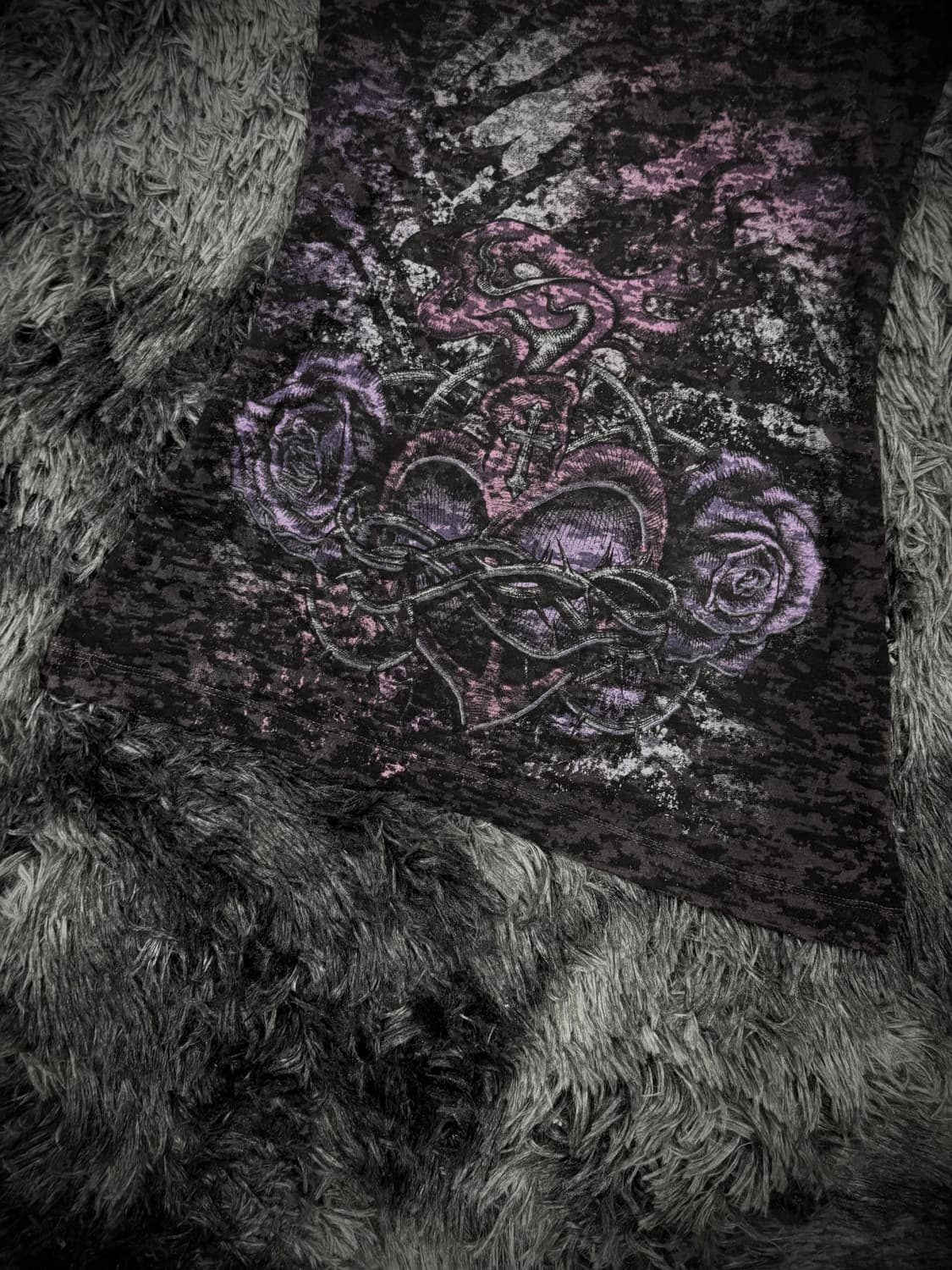 Y2K  하트 그래픽 V넥 반팔 티셔츠 상품이미지7