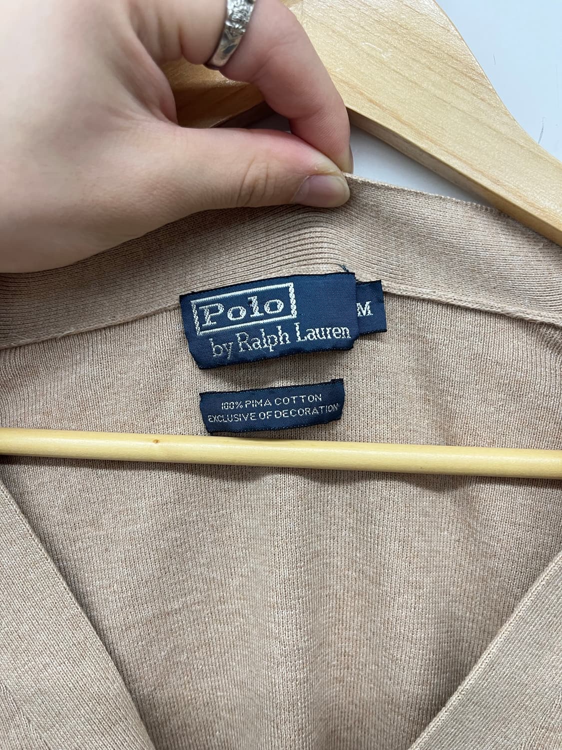 폴로 랄프로렌 베이지색 가디건 남XL 상품이미지4