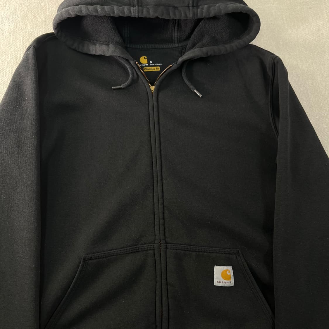 100 칼하트 블랙 후드집업 상품이미지2