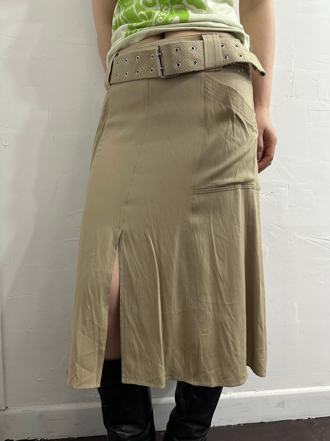 dkny belt midi skirt 상품이미지3
