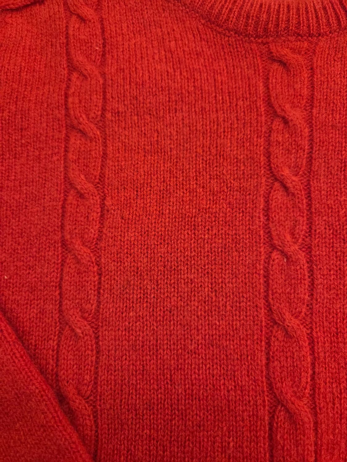 CHEMISE LACOSTE  라코스테 케이블 울 니트 풀오버 레드 상품이미지3