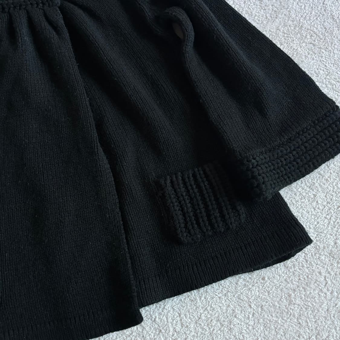 일본빈티지 putielal 케이프st 블랙 니트 가디건 상품이미지5