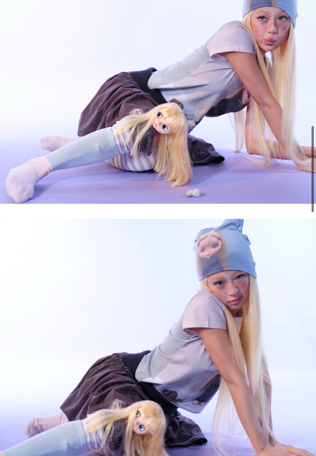 coyseio X blythe folding shirring skirt 상품이미지2