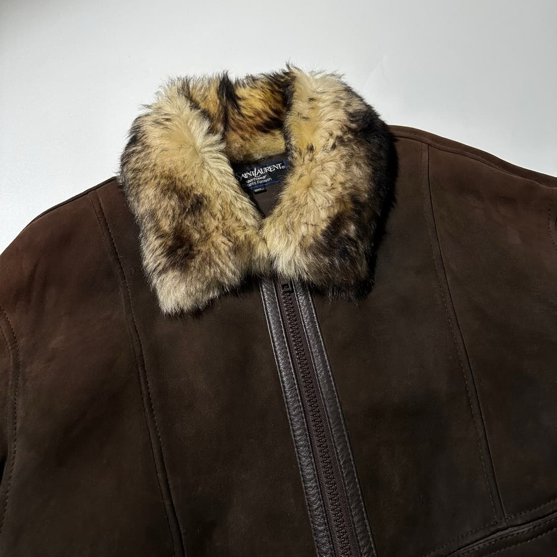 입생로랑 고트스킨 시어링 무스탕 싱글 자켓 상품이미지4