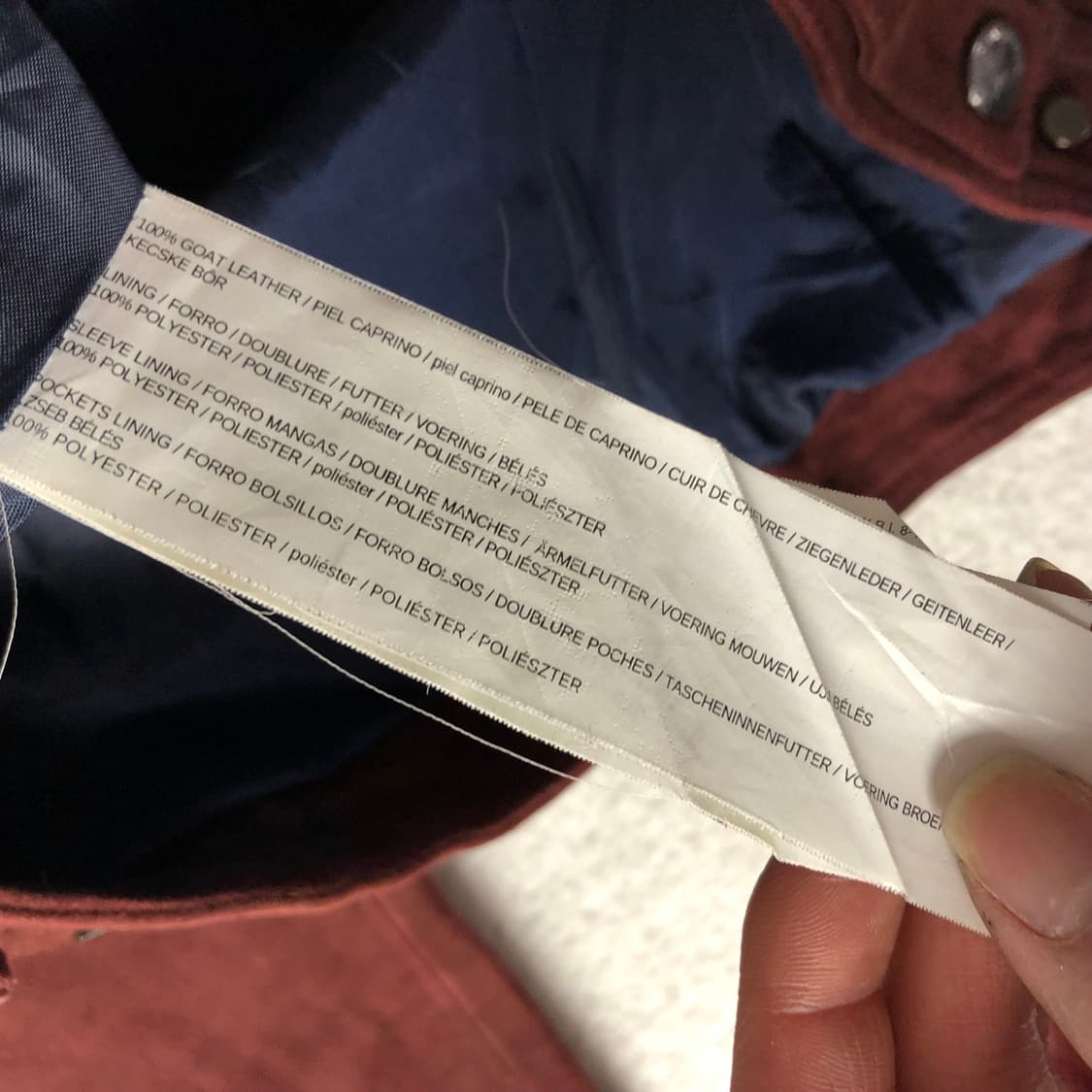 망고 고트스킨 스웨이드 레더자켓  상품이미지8