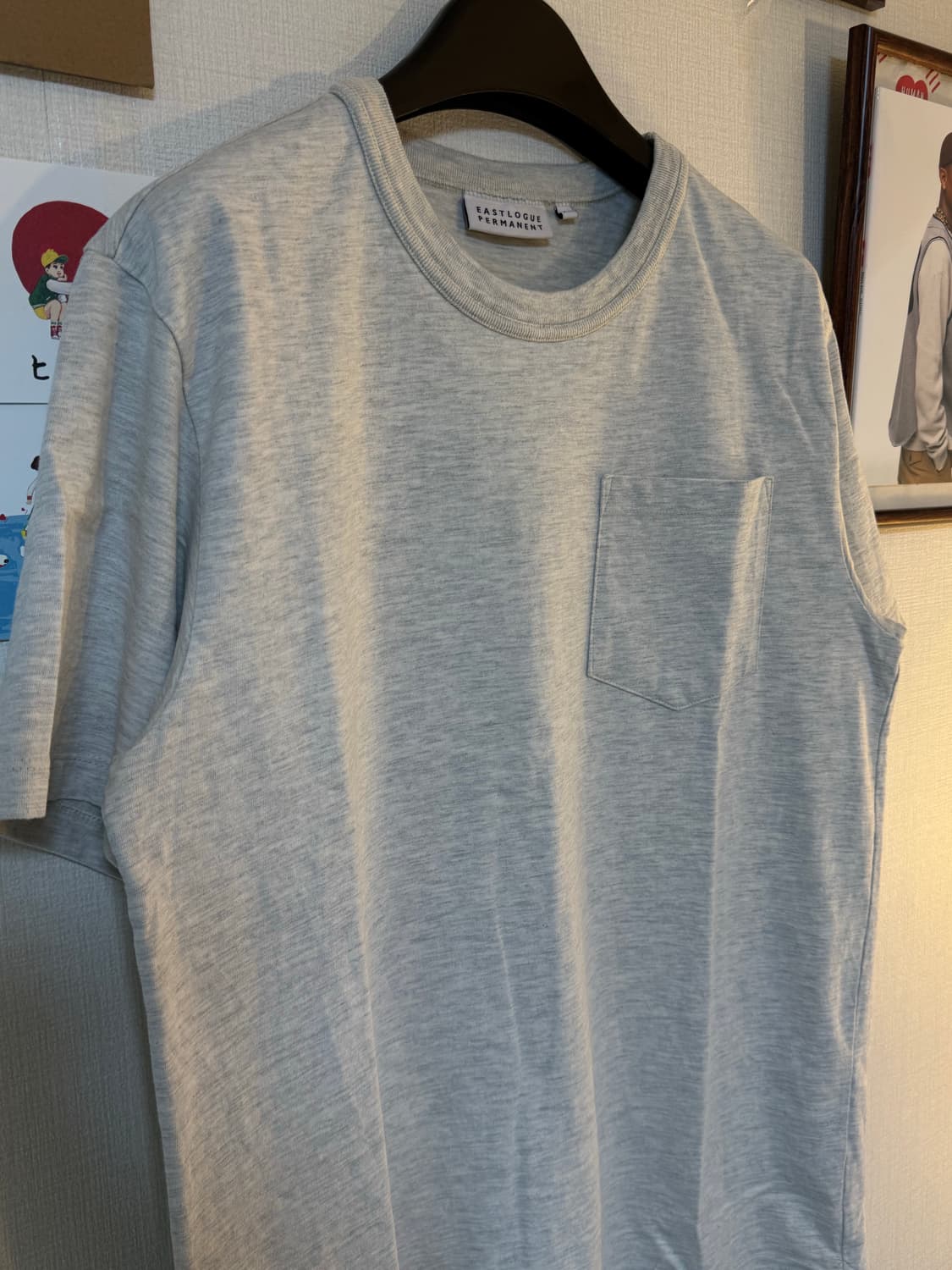 [L]이스트로그 퍼머넌트 포켓 반팔 티셔츠 오트밀 상품이미지2