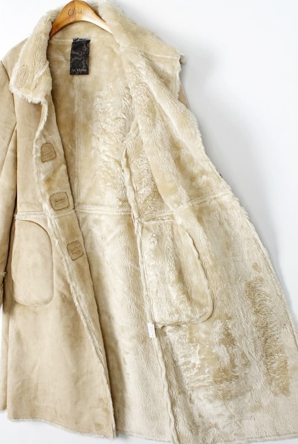 일본 빈티지 아이보리 롱무스탕 상품이미지2