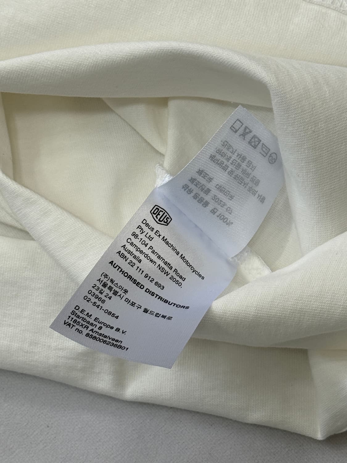 [새상품]Deus데우스 서울 컬리지 긴팔 롱슬리브 화이트 M 상품이미지7