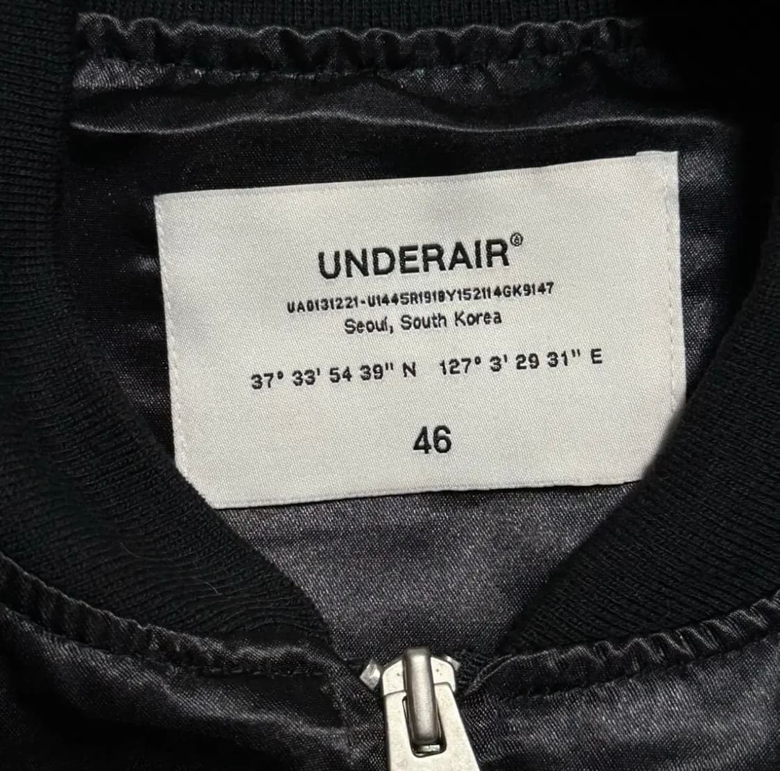 언더에어 underair 학 자수 스카쟌 블랙 상품이미지3