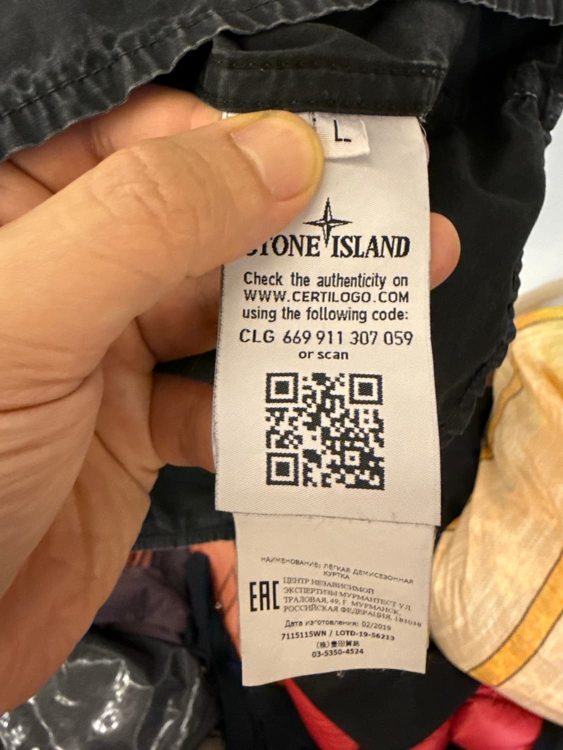 스톤아일랜드 정품 가먼트 다잉 블랙 오버셔츠 자켓L 상품이미지5